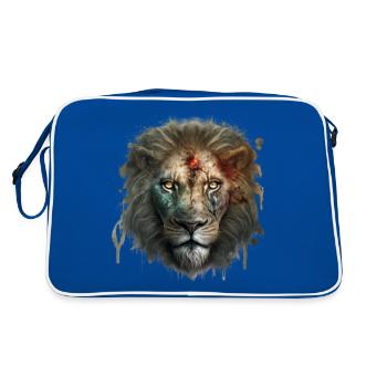 Zombie Lion: Terrible roi de la nature - Sac Retro - bleu/blanc - Dos