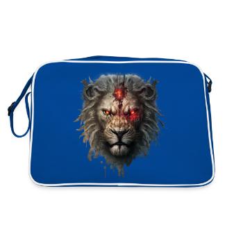 Undead Lion: Terrifying King of the Savannah - Retro Bag - blue/white - Back