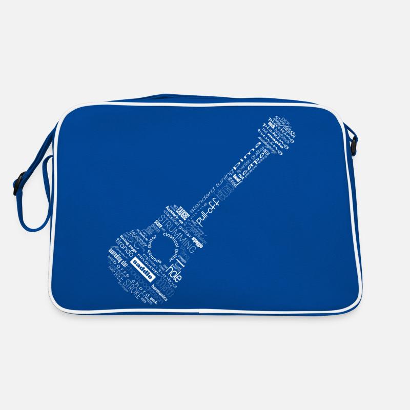 Guitar in words - Retro Bag - blue/white