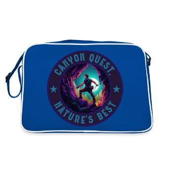 Recherche de canyon meilleure nature, rétro - Sac Retro - bleu/blanc - Dos