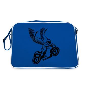 Moto SchutzEngel - Sac Retro - bleu/blanc - Dos
