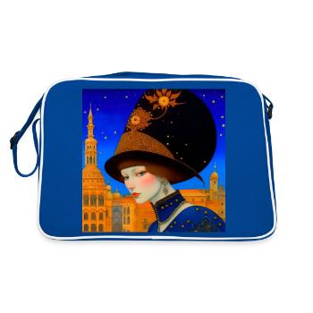 Personne fantastique en masque au carnaval vénitien - Sac Retro - bleu/blanc - Dos