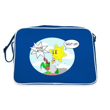 Déteste les matins Bonjour Drôle Soleil - Sac Retro - bleu/blanc - Dos