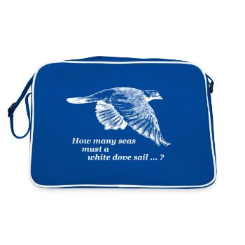 White Dove - Bob Dylan - Retro Bag - blue/white - Back
