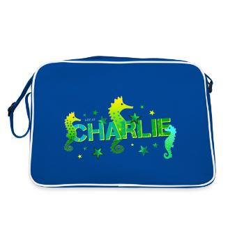 Charlie - Sac Retro - bleu/blanc - Dos