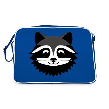 Ratons laveurs Mignon Cartoon Raton laveur 31 - Sac Retro - bleu/blanc - Dos