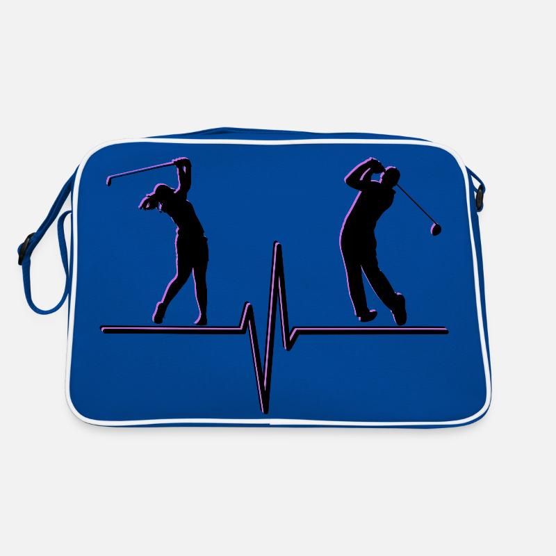 Golf Design - Golf Ball Course - Golfer Retro Bag