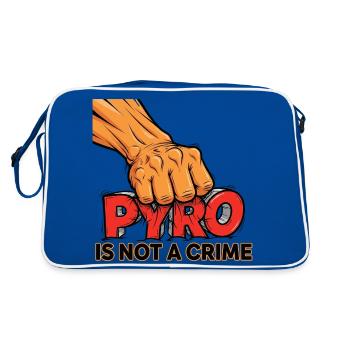 Pyro Statement Shirt – Dein Feuerwerk ist Kunst! - Retro Tasche - Blau/Weiß - Hinten