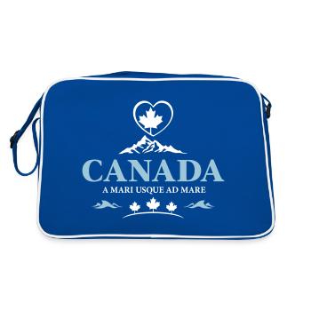 Canada Vancouver Montreal Toronto Maple Leaf Heart - Retro Bag - blue/white - Back