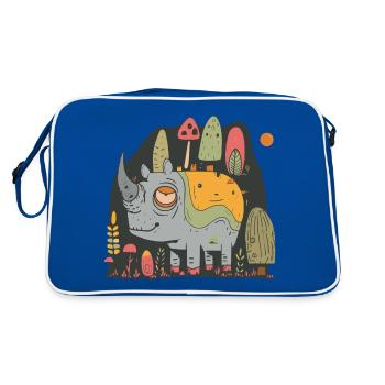Rhinocéros fatigué | © M2-D2 - Sac Retro - bleu/blanc - Dos
