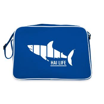 Shark hai-life Shark fin Shark - Retro Bag - blue/white - Back