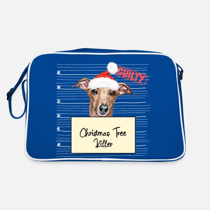 Weihnachtsbaum Umschubser Italienischer Windhund Retro Tasche