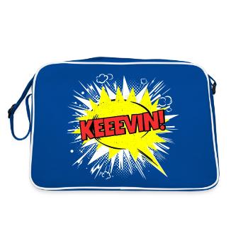 Kevin Nom Funny Speech Bubble Keeevin ! - Sac Retro - bleu/blanc - Dos