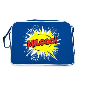 Milo nom drôle bulle de dialogue Milooo ! - Sac Retro - bleu/blanc - Dos