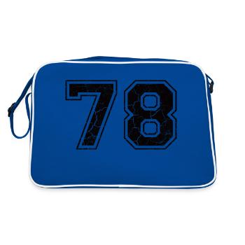 Number 78 in the grunge look - Retro Bag - blue/white - Back