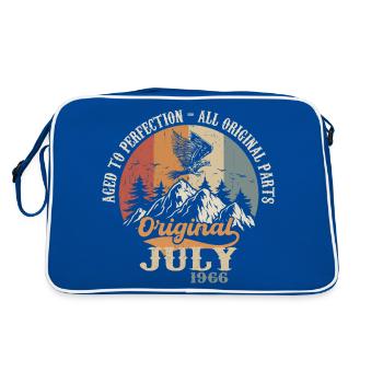 Juillet 1966 Cadeau d’anniversaire Juillet 1966 Original - Sac Retro - bleu/blanc - Dos