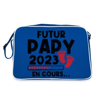 Futur Papy 2023 En Cours - Sac Retro - bleu/blanc - Dos
