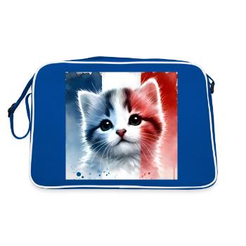 Monsieur Chat En France - Sac Retro - bleu/blanc - Dos