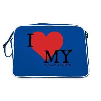 J’aime ma copine - Sac Retro - bleu/blanc - Dos