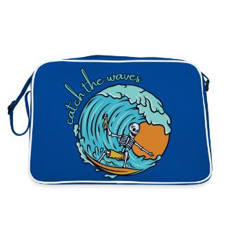 Catch the Waves - Surfer - Retro Bag - blue/white - Back
