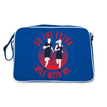Courez un effort supplémentaire avec moi - Sac Retro - bleu/blanc - Dos