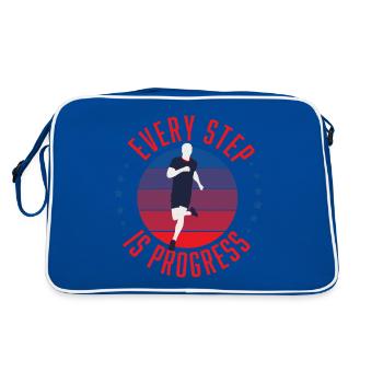 Coureur Chaque pas est un progrès - Sac Retro - bleu/blanc - Dos