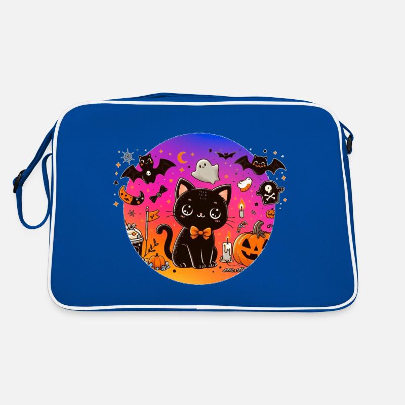 Cute kitten halloween Retro Bag
