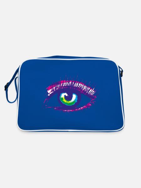 œil - Sac Retro - bleu/blanc - Dos