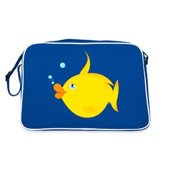 Poisson - Sac Retro - bleu/blanc - Dos