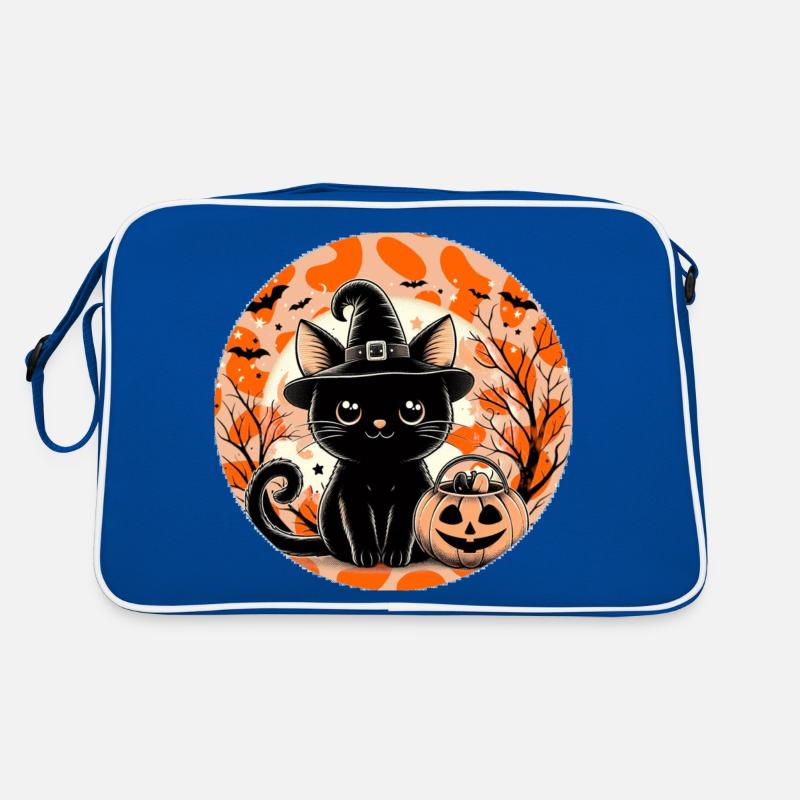 Chaton sorcière halloween Sac Retro
