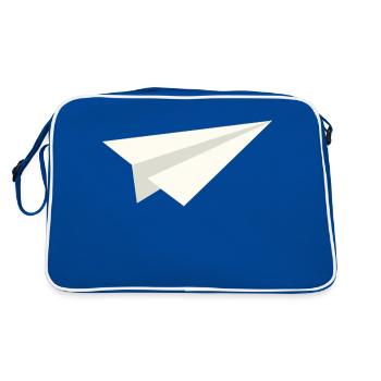 Classic Paper Aeroplane - Retro Bag - blue/white - Back