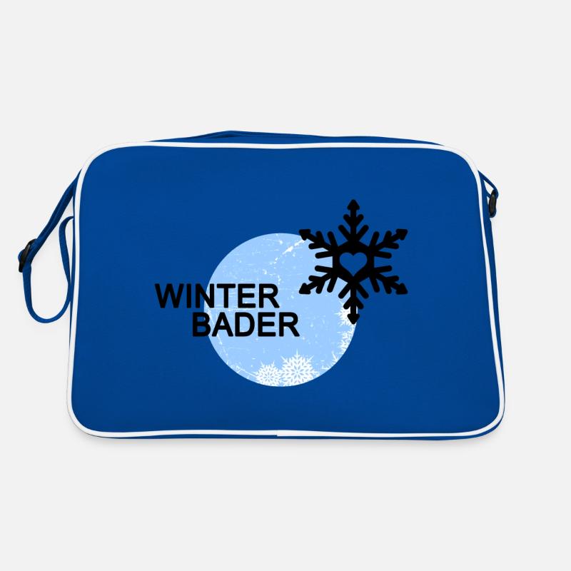 Winterbader Eisbader Winterschwimmen Retro Tasche