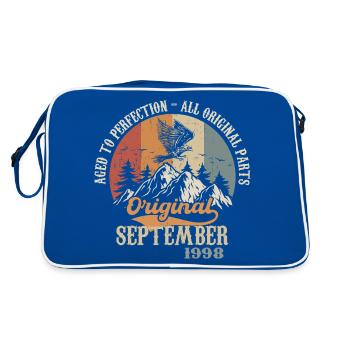 Né Septembre 1998 Anniversaire Septembre 1998 - Sac Retro - bleu/blanc - Dos