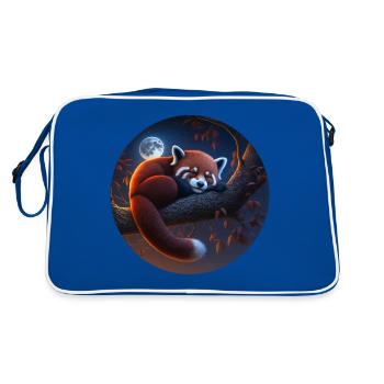 Red panda - Retro Bag - blue/white - Back