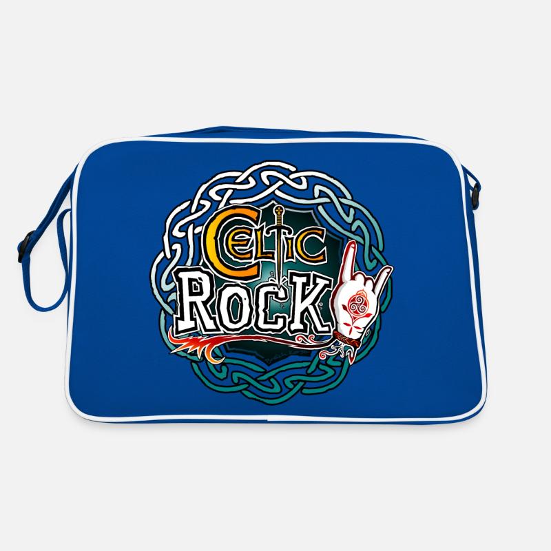 Keltischer Rock - Retro Tasche - Blau/Weiß