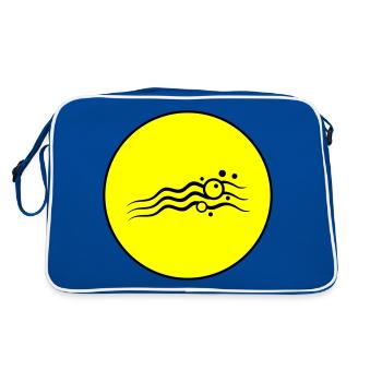 Icône d’onde - Sac Retro - bleu/blanc - Dos