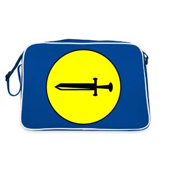 Sword Icon Icon - Retro Bag - blue/white - Back