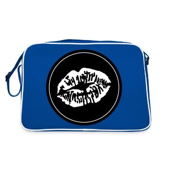 Lèvres Bouche - Sac Retro - bleu/blanc - Dos