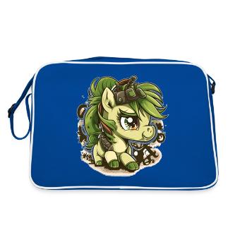 unicorn#elly - Retro Tasche - Blau/Weiß - Hinten