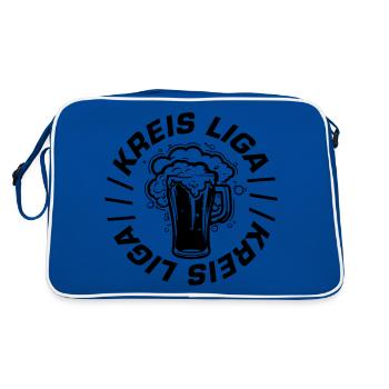 Kreis Liga - Retro Tasche - Blau/Weiß - Hinten