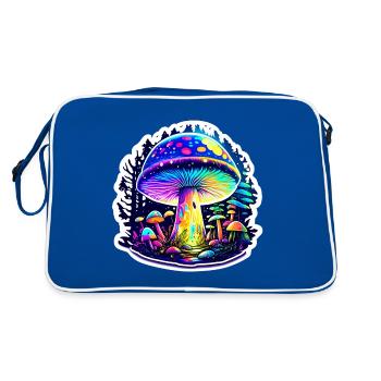 Champignon dans la forêt - Sac Retro - bleu/blanc - Dos