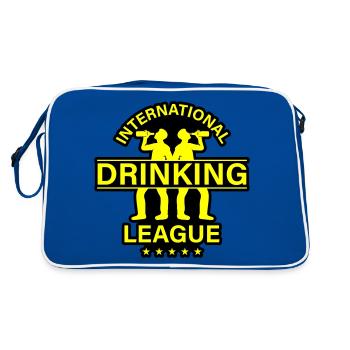 International Drinking Saying - Retro Bag - blue/white - Back