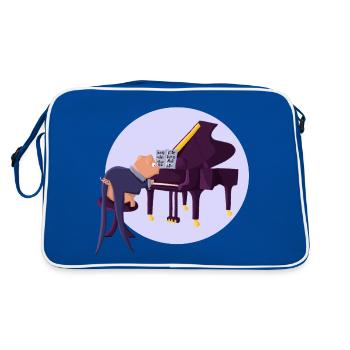 Piano à queue - Sac Retro - bleu/blanc - Dos