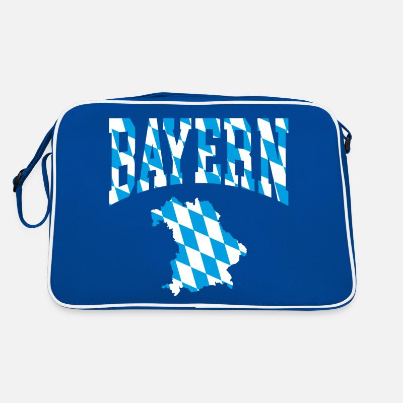 Bayern - Retro Tasche - Blau/Weiß