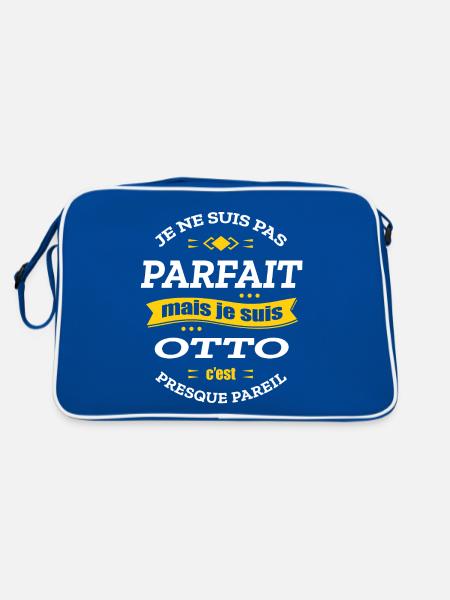 OTTO PARFAIT - PRENOM OTTO - Sac Retro - bleu/blanc - Dos