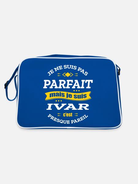 IVAR PARFAIT - PRENOM IVAR - Sac Retro - bleu/blanc - Dos