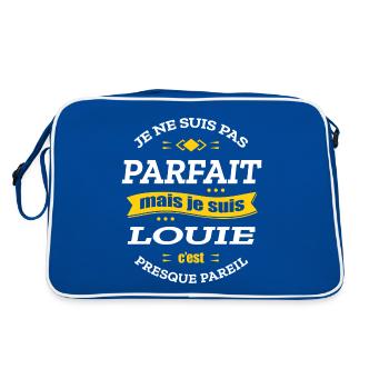 LOUIE PARFAIT - PRENOM LOUIE - Sac Retro - bleu/blanc - Dos