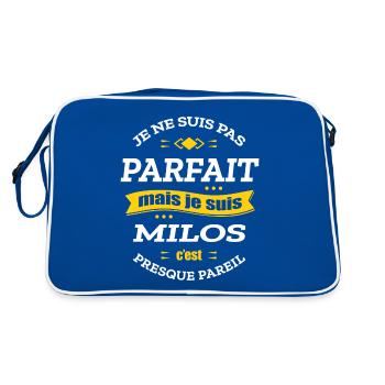 MILOS PARFAIT - PRENOM MILOS - Sac Retro - bleu/blanc - Dos
