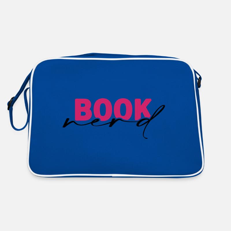 Reading books "book-nerd" Reading corner Library Roman Retro Bag