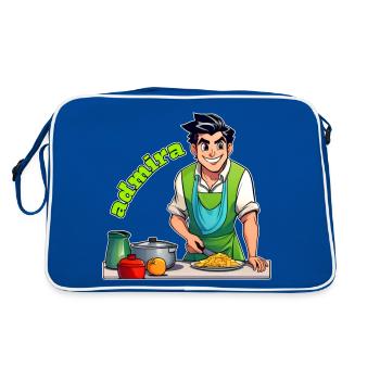 Admira Logo neu - Retro Tasche - Blau/Weiß - Hinten